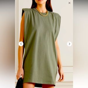 FRANKIE SHOP - Army green cotton-jersey mini dress